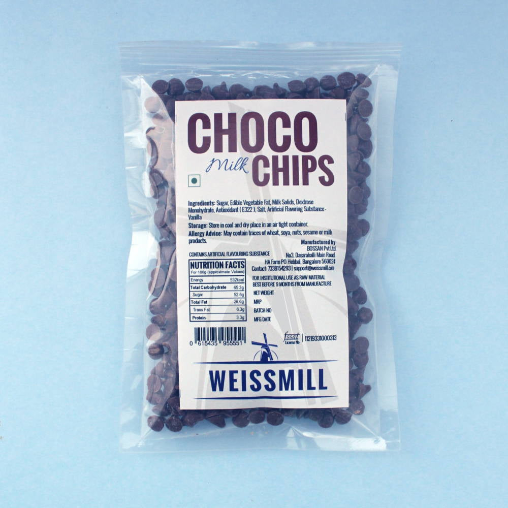 Weissmill Milk Choco Chips - 100gms