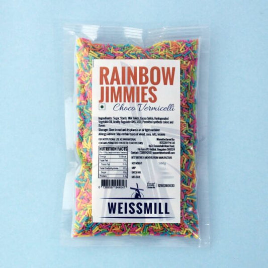 Weissmill Rainbow Jimmies – Choco Vermicelli – 100gms
