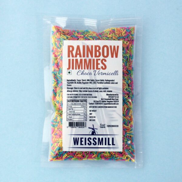 Weissmill Rainbow Jimmies – Choco Vermicelli – 1Kg