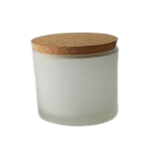 Buy Frosted Candle Votive Glass Holder/Container + Air-Tight Cork Cap/Lid Online in India- The Art Connect.