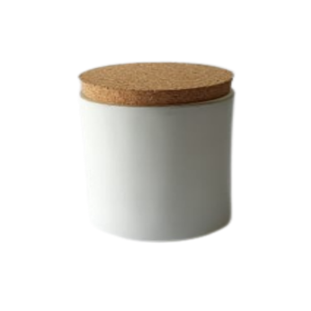Buy Mattee White Candle Votive Glass Holder/Container + Air-Tight Cork Cap/Lid Online in India- The Art Connect.