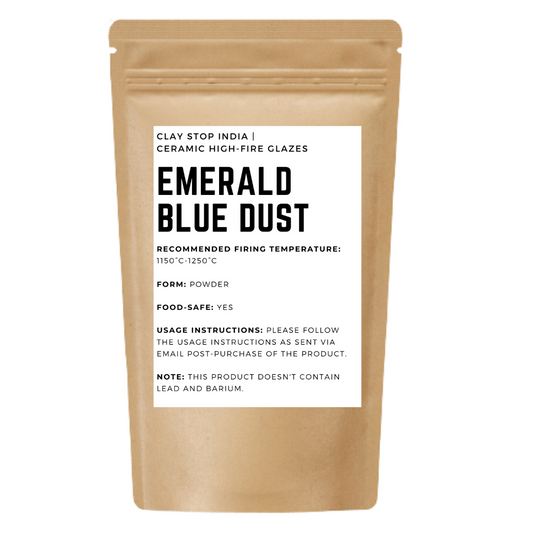 Emerald Blue Dust (High-Fire Pottery Glaze)