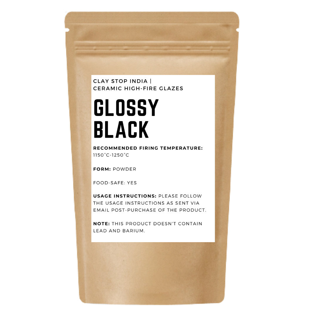 Glossy Black (High-Fire Pottery Glaze)