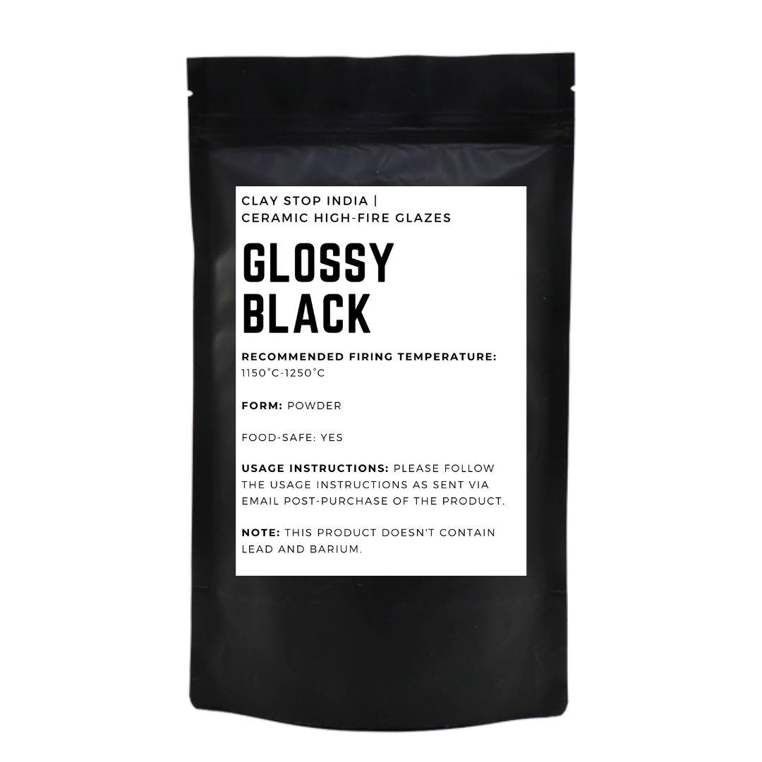 Glossy Black (High-Fire Pottery Glaze)