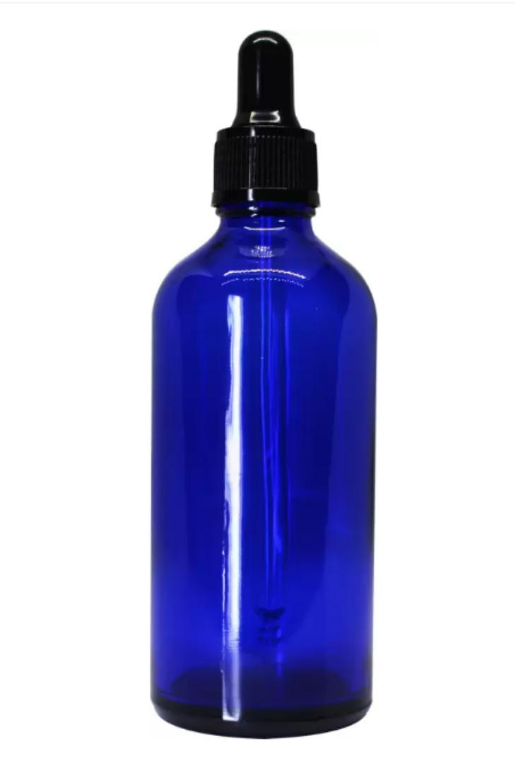 Cobalt Blue Glass Dropper Bottle (100ml)