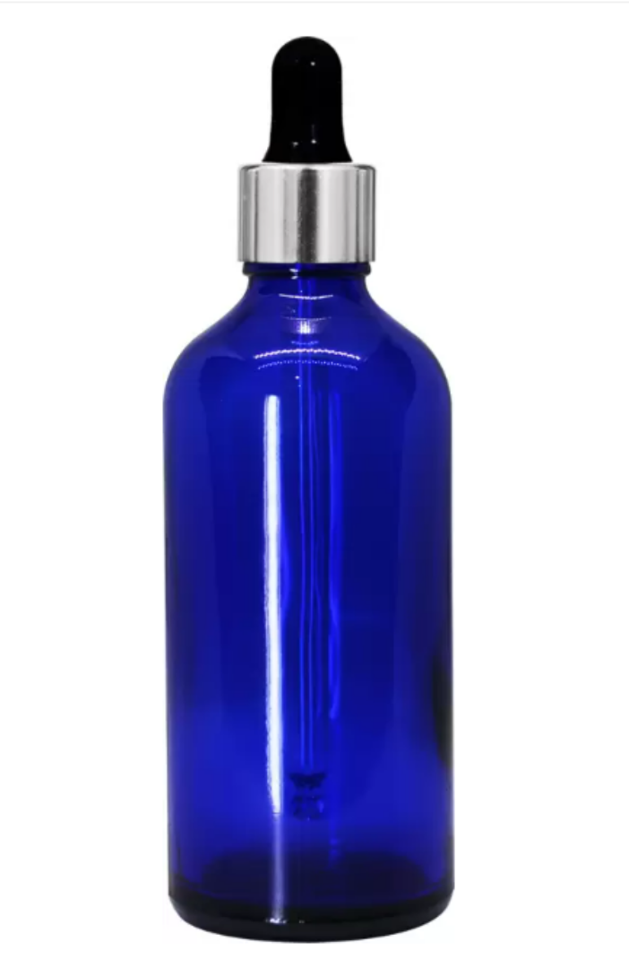 Cobalt Blue Glass Dropper Bottle (100ml)