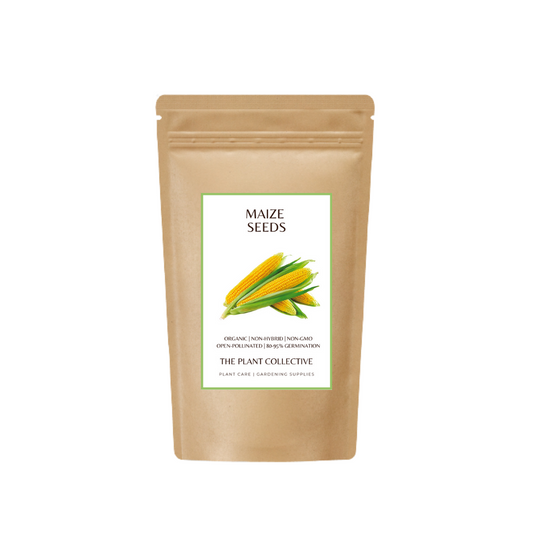Brown colour stand up pouch packaging for Maize Seeds with label