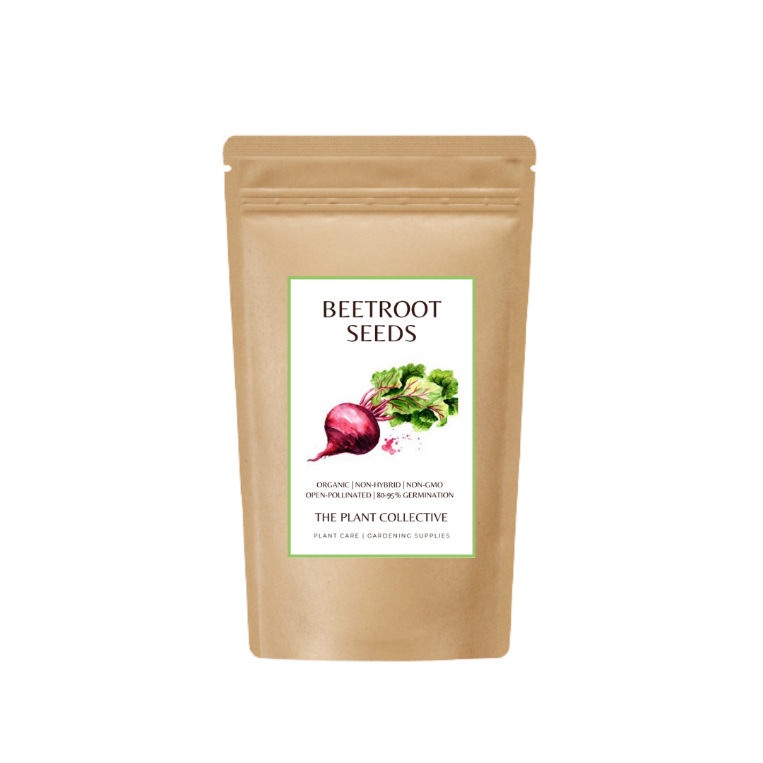 Brown colour stand up pouch packaging for Beetroot Seeds with label