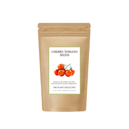 Brown colour stand up pouch packaging for Cherry Tomato Seeds with label