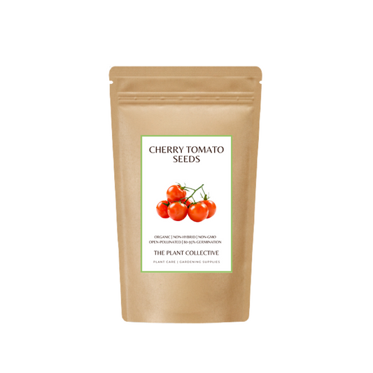 Brown colour stand up pouch packaging for Cherry Tomato Seeds with label