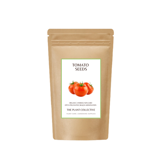 Brown colour stand up pouch packaging for Tomato Seeds with label