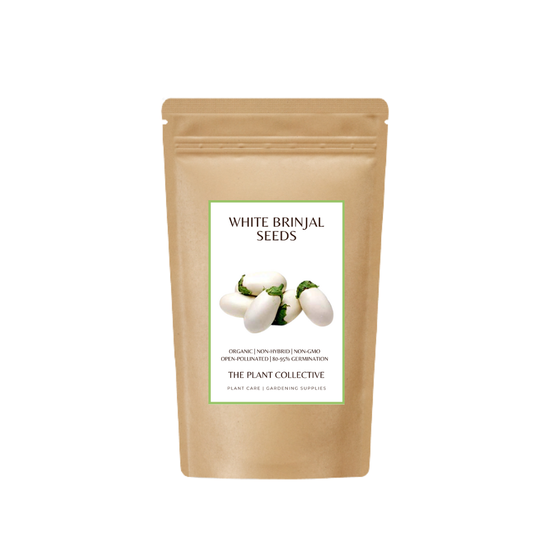 Brown colour stand up pouch packaging for White Chilli Seeds with label