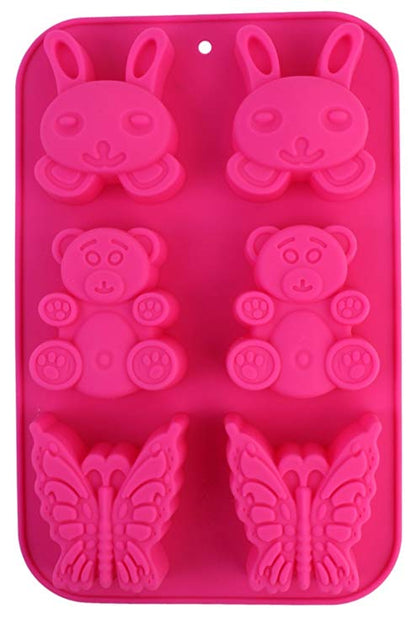 Teddy Bear, Butterfly & Bunny Silicone Soap Mould,  Cosmetic Junction