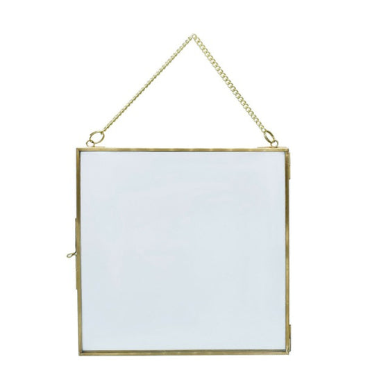 Square Monotone / Transparent Glass Hanging Photo Frame