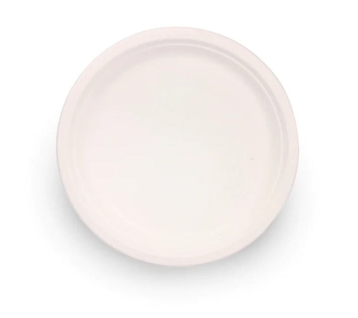 12 Inch Round Food-Grade Bagasse Plate (Eco-Friendly, Sustainable, Biodegradable & Compostable)