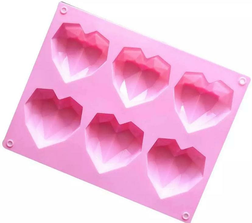 Geometric Heart Soap Silicone Mould - 40gms