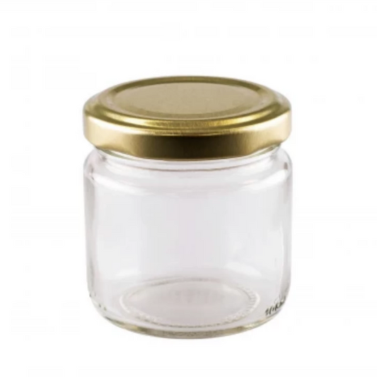 Candle Glass Jar + Gold Aluminum Lug Cap - 30ml