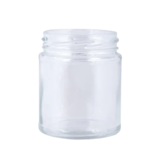 Candle Glass Jar + Silver Aluminum Lug Cap - 200ml
