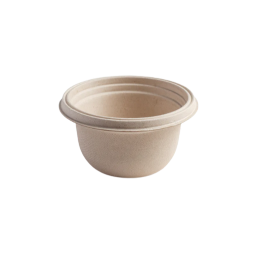 500ml Anti-Leak Round Bagasse Takeaway Container (Eco-Friendly, Sustainable, Biodegradable & Compostable)