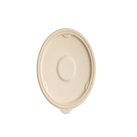 750ml Anti-Leak Round Bagasse Takeaway Container Lid (Eco-Friendly, Sustainable, Biodegradable & Compostable)