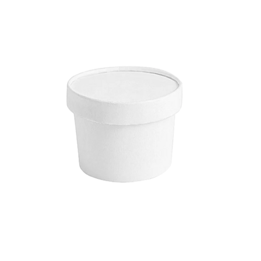 100ml White Paper Tub with Lid (Eco-Friendly, Sustainable, Biodegradable & Compostable)