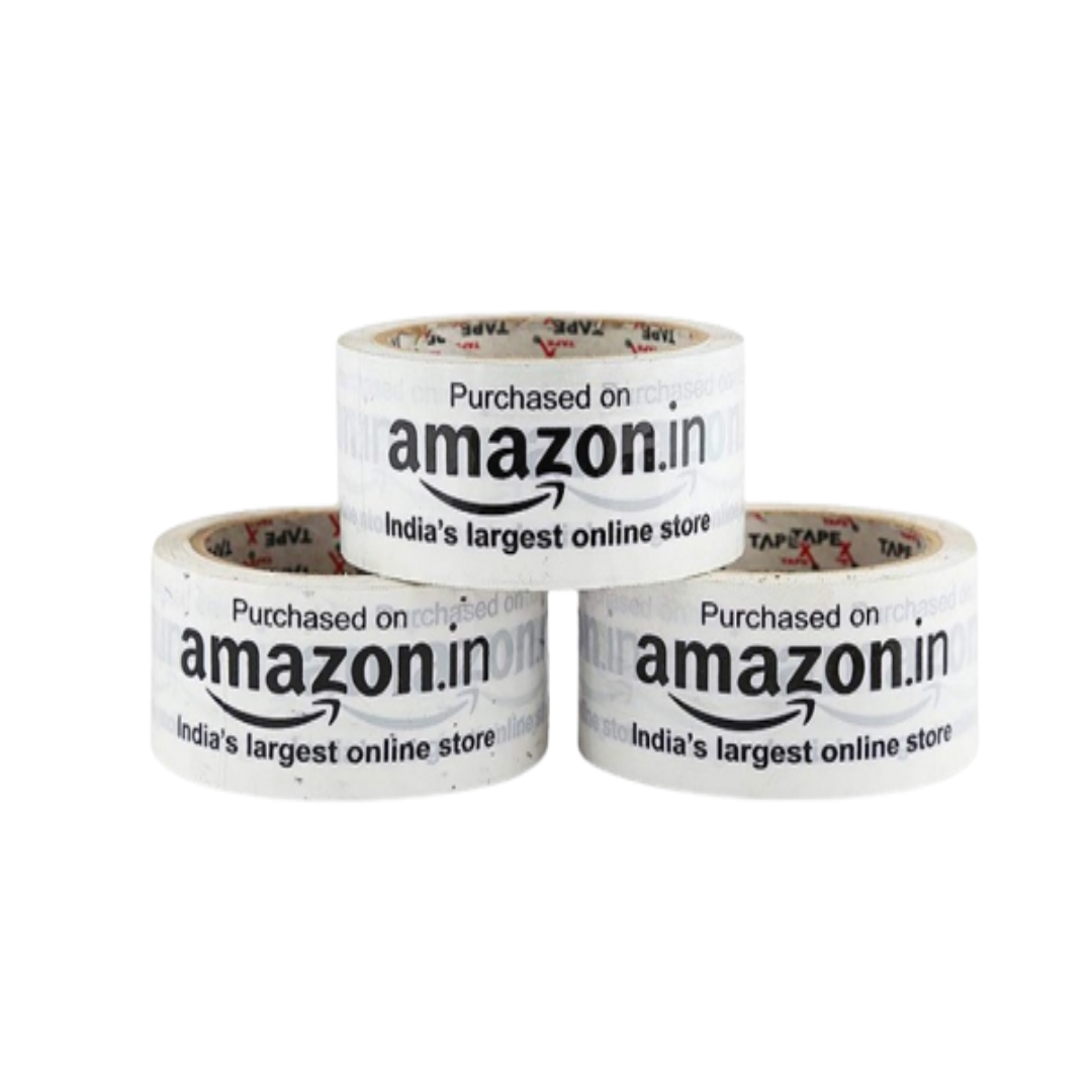 Amazon Self Adhesive, Single-sided BOPP Tape (2 Inches, 65 Meters)