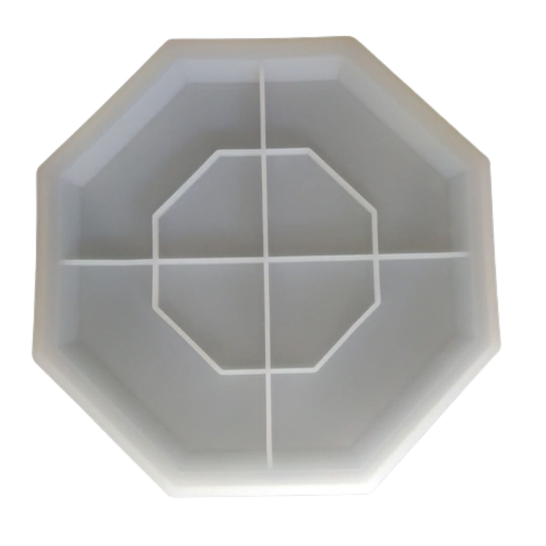 Buy MDF Octagon Tray with Angular Boundary Mould Online in India - The Art Connect