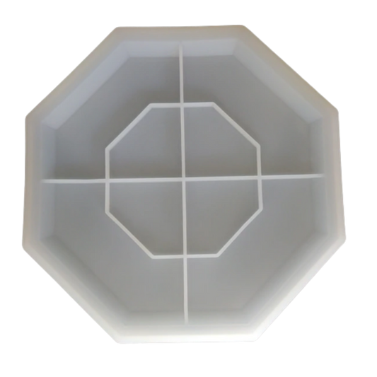 Buy MDF Octagon Tray with Angular Boundary Mould Online in India - The Art Connect