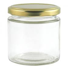 Candle Glass Jar + Gold Aluminum Lug Cap - 200ml