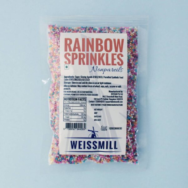 Weissmill Rainbow Sprinkles - 100gms
