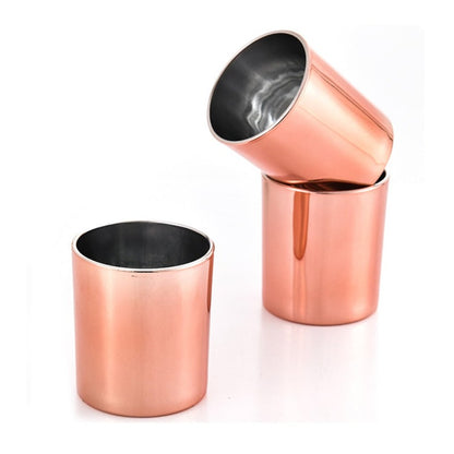 Copper Electro-Plated Candle Glass Jar + Air Tight Cork Lid - 200ml
