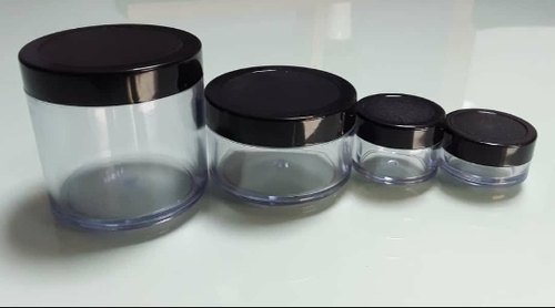 Transparent Acrylic San Jars with Inner Lid,  Cosmetic Junction